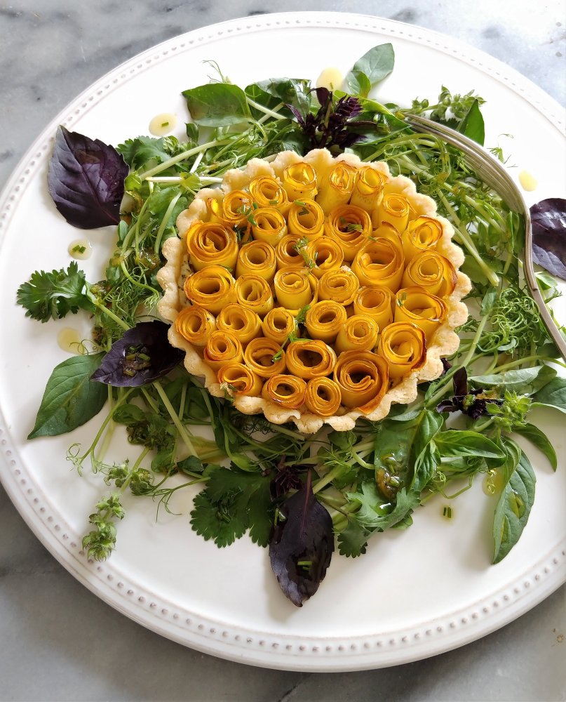 Zucchini Tarts with Herb Salad