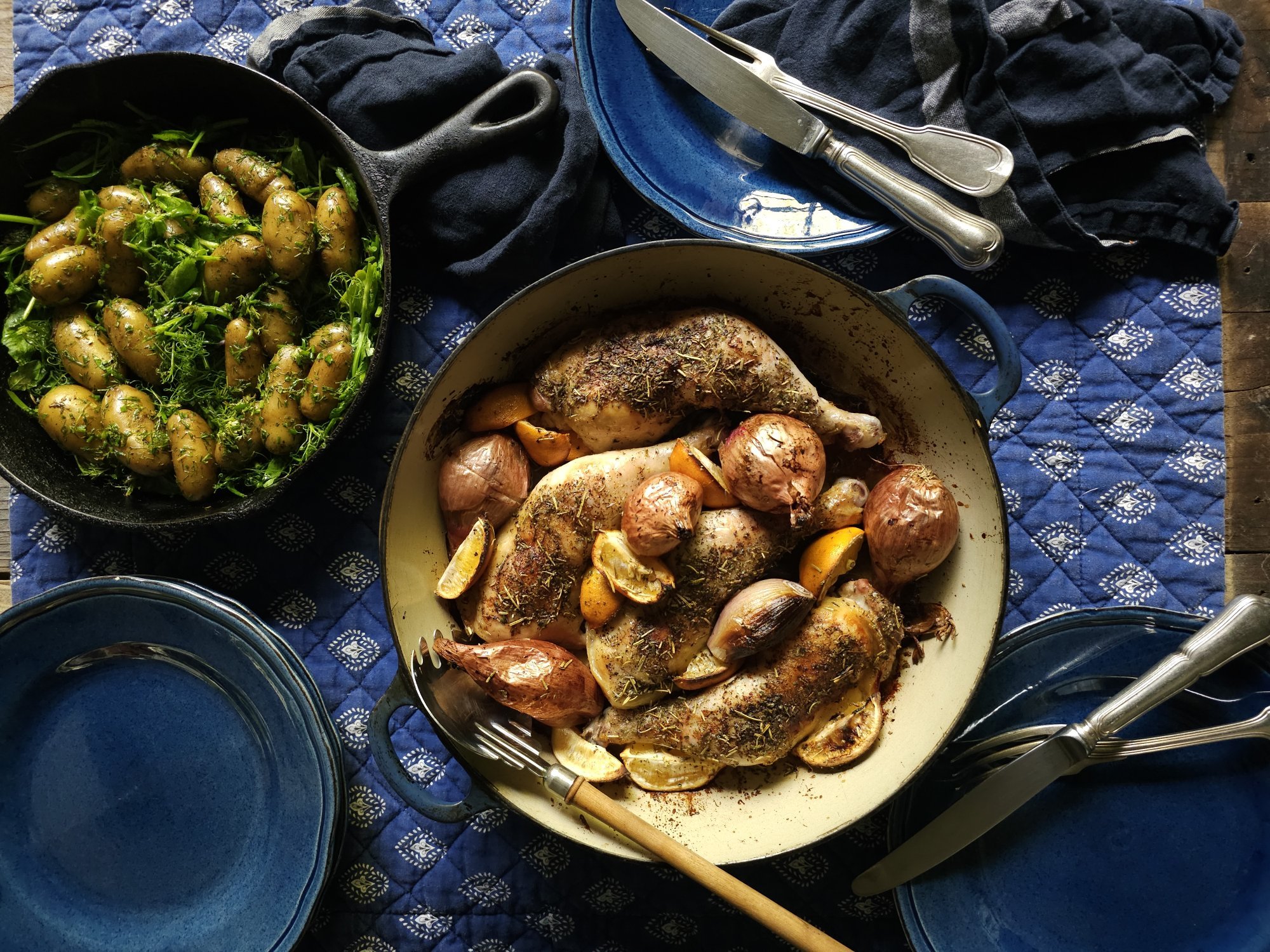 Lemon and Shallot Roast Chicken