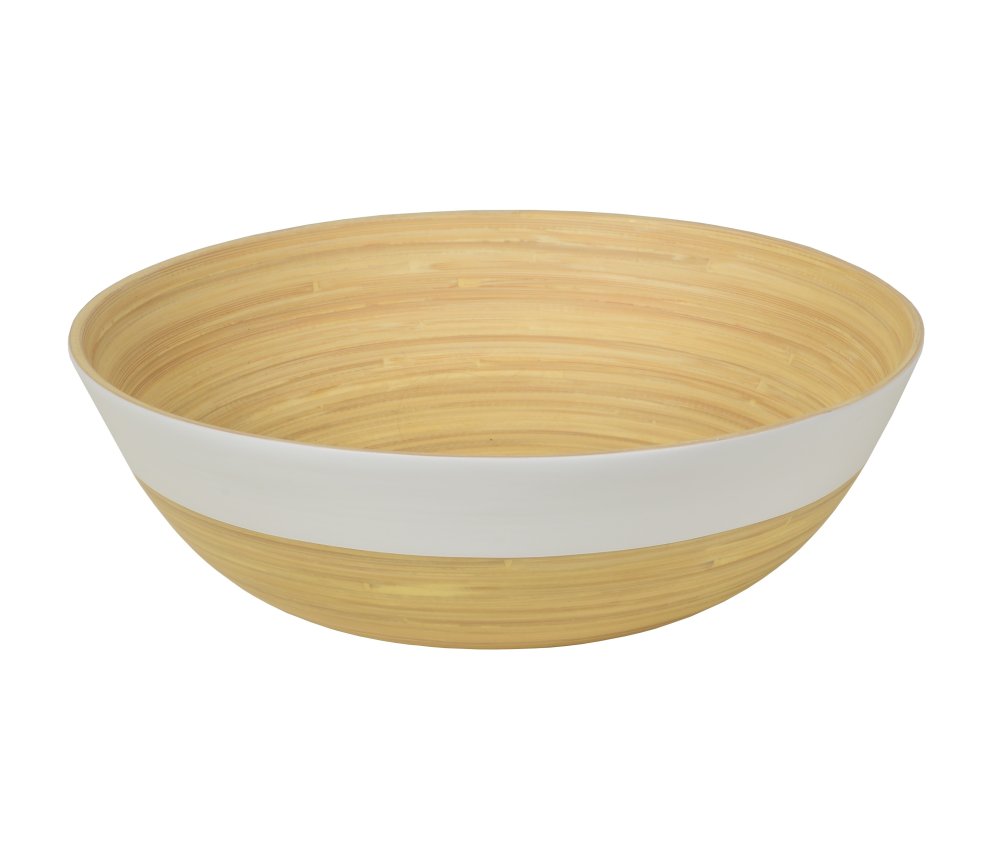 Provence Salad Bowl - White band (Matte)